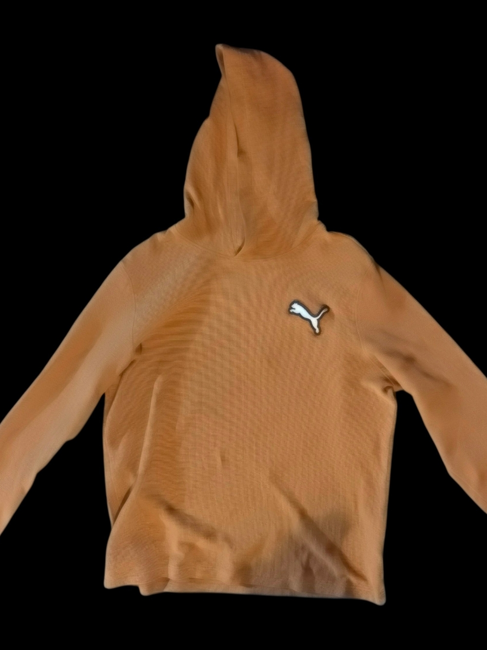 Puma Captivate Waffleweave Hoodie in Tan